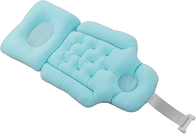 Adult Bath Pillow, Foldable Neck Support EPS Full Body Bath Pillow High Elasticity Quick Drying for Home Use (Blue)