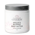 GLIMMER GODDESS Organic Whipped Body Butter for Women - Moisturizer Cream with Shea & Cocoa Butter, Almonds & Coconut Oil - Coconut, 8oz