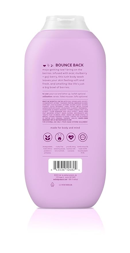 Method Body Wash, Berry Balance, Paraben and Phthalate Free, 18 oz (Pack of 1)