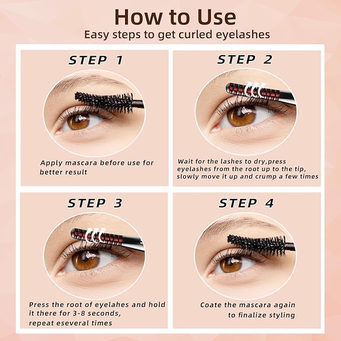 Heated Eyelash Curler, Fast Heat up Within 10s, 24 Hours Long Lasting, Rechargeable Electric Eyelash Curler, Temperature Control, Mini Lash Curler Safe Anti-Burn Eyelash Curle, with LED Display-White