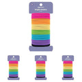 Amazon Basics Pony Tail Hair Ties - Bright 4 MM Elastics for All Types, 32 Count (Pack of 4)