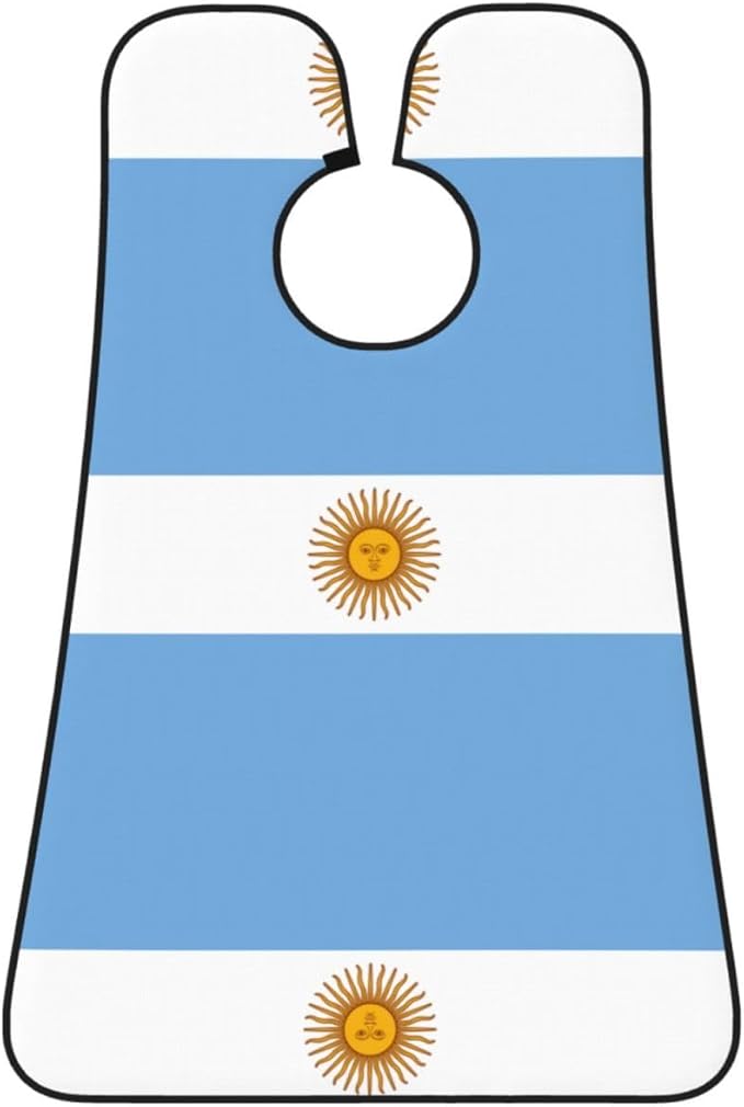 Argentine Flag Print Beard Bib Apron For Men, Beard Hair Catcher For Men Shaving Trimming,Beard Cape Cloth