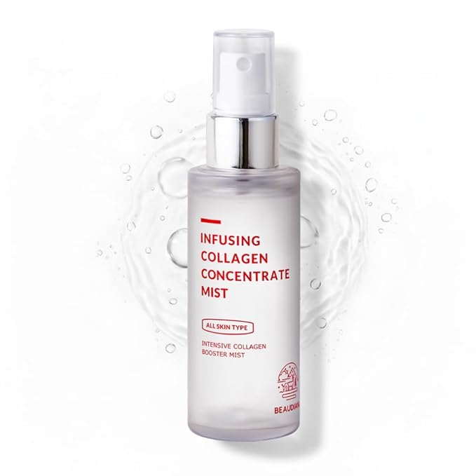 BEAUDIANI Collagen Hydrating Facial Mist, Lightweight Glow Spray for Instant Moisture, Makeup-Ready Skin & Dewy Finish, Korean Skincare for All Skin Types (1.69 fl oz)