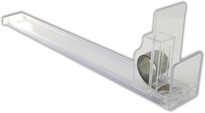 STORE FIXTURES DIRECT Auto Feed Shelf Product Pusher Kit, Adjustable Width Spring Loaded Merchandise Glider Pushing System, Kit for [1] 12" D x 24" L Shelf - [9 Shelf Pushers + 10 Dividers]