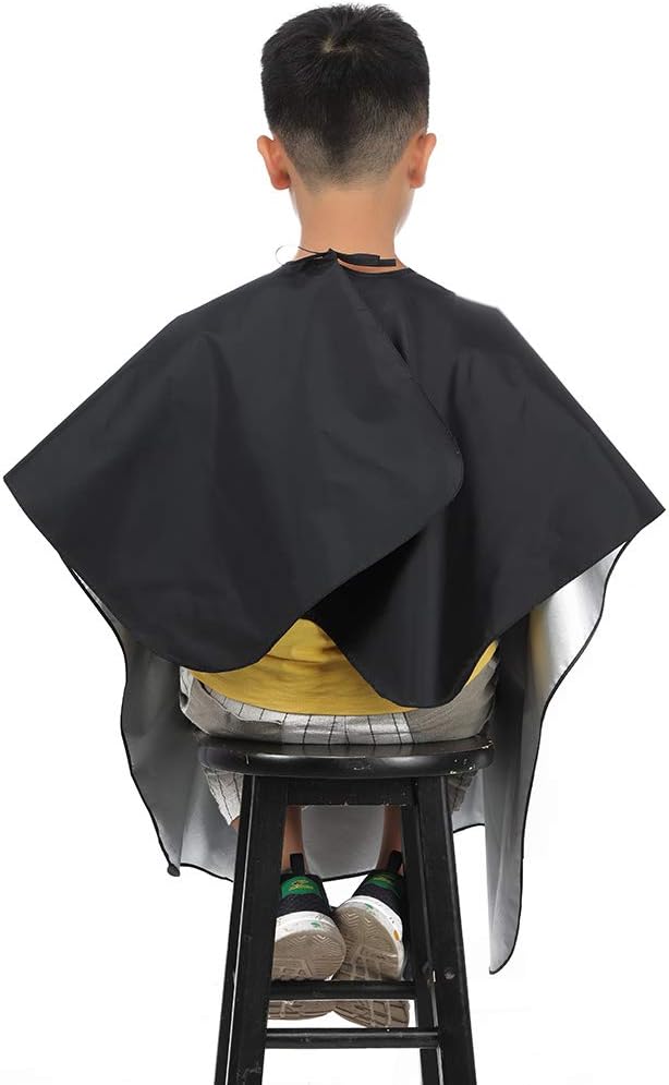 MMBABY Child Hair Cutting Waterproof Cape Barber Kids Hair Styling Cape Professional Home Salon Camps