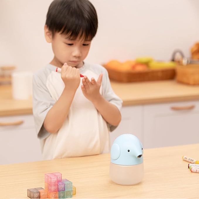 Automatic Soap Dispenser for Kids- Cute Elephant Touchless Foaming Hand Soap Dispenser, Waterproof & USB Rechargeable, 13.5oz/ 400ml for Bathroom Countertop, Kitchen, Preschool Children