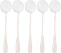 Bediffer 5 Piece Set of Soft Powder Puffs, Long Handled Lotion Applicator with Incredible Water Absorption, Ideal for Home Use, White