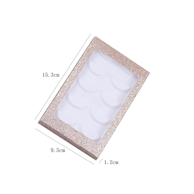 6 Packs 5 Pairs Eyelash Storage Book Eyelash Tray Holder Plastic Lash Tray Holder Eye Lash Tray Plastic Empty False Eyelash Trays Container Eyelash Storage Case Box, White