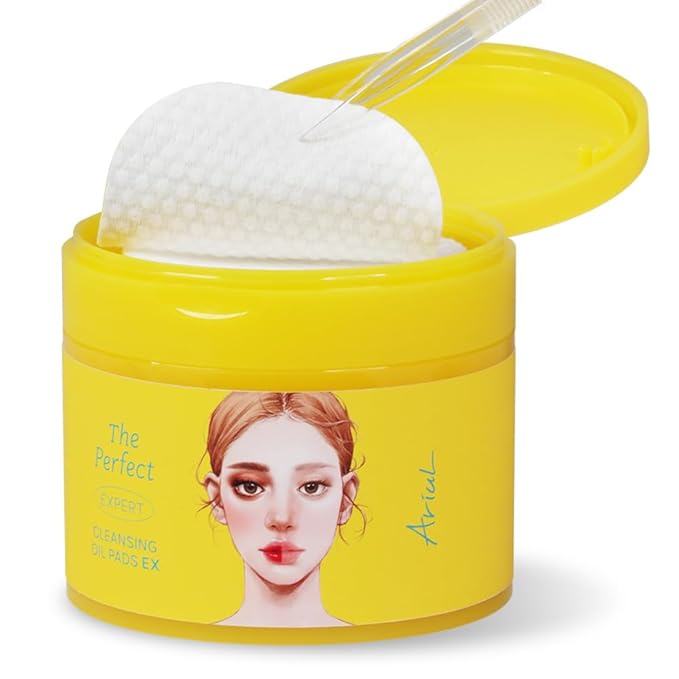 Ariul The Perfect Cleansing Oil Pad EX – Korean Facial Cleansing Pads for Makeup Removal, Gentle Oil Makeup Remover Wipes with Plant Extracts, Hydrating Face Cleanser Pads (60 Sheets)