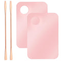 2 Pcs Foundation Palette, Makeup Mixing Palette, Makeup Mixing Tray Makeup Palette with 2 Makeup Spatula, Acrylic Cosmetic Palette for Eye Shadow Lipsticks Nail Art Beauty Salon (Pink)