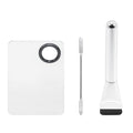 Makeup Accessories Set, Makeup Mixing Palette, Foundation Brush, Spatula Tool (Silver)