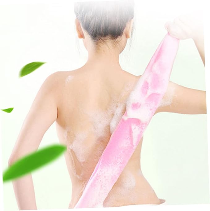 5pcs Exfoliating Back Scrubber Strap for Skin Massage and Cleansing Random Colors for Bathing and Shower Use