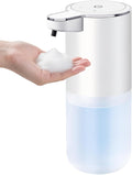 Automatic Soap Dispenser Touchless – 400ml Foaming Hand Soap Dispenser for Bathroom & Kitchen, Wall Mount or Countertop, 4 Adjustable Foam Levels, Rechargeable, IPX5 Waterproof