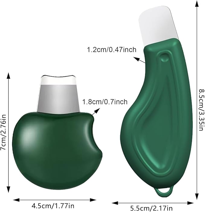 2 Pcs Blackhead Remover Tool, Silicone Face Scraper for Deep Cleansing, Skin Spatula Pore Cleaner, Nose Blackhead Scraper, Skin Scrubber Face Spatula for Men and Women (Green)