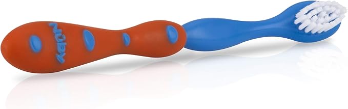 Nuby 4 Stage Oral Care Set System, Red/Blue