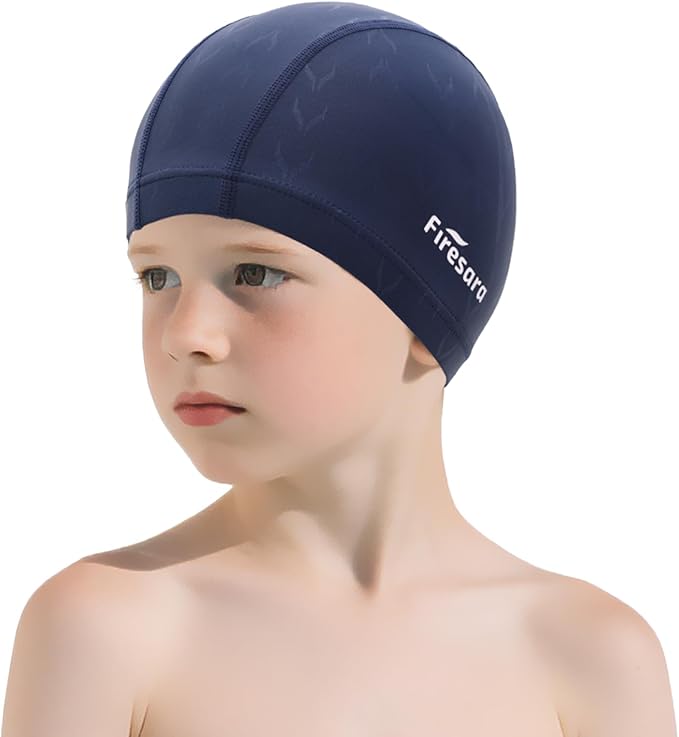 Firesara Fishtail Fabric Swim Cap for Men Women, Breathable High Elasticity Swimming Cap Hair Protection Quick Dry Soft for Long Hair Short Hair, Kids Boys and Girls