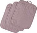Anyi Pot Holders for Kitchen Heat Resistant, Cotton Hot Pads for Counter Table, Grey Kitchen Pot Holders with Pocket Pack of 3