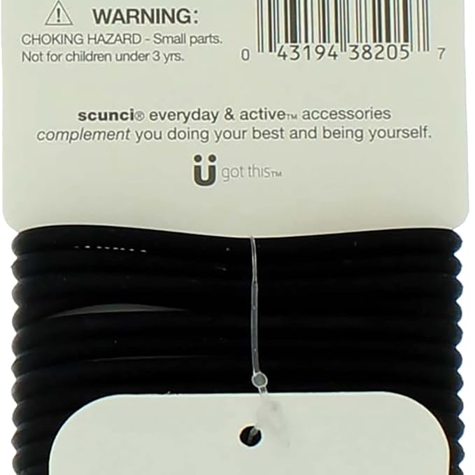 Scunci No-Slip Grip The Evolution Hair Ties, Black 14 ea (Pack of 2)