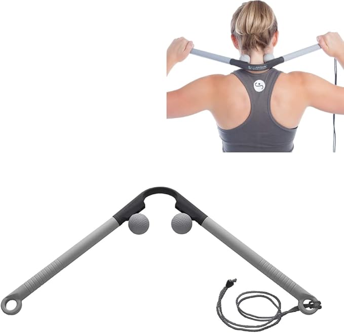 Body Back AccuMassage - Dual Pressure Point Massage Tool & Massage Hammer - 2 in 1 Design - Shiatsu Neck Massager Tool, Golf Ball Percussion Massager for Deep Tissue