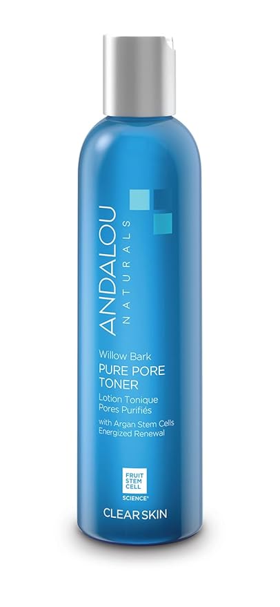 Andalou Naturals Toner Ounces, Willow Bark Pure Pore, 6 Fl Oz