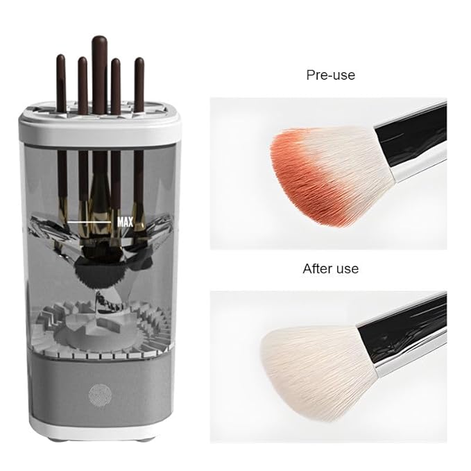 Makeup Brush Cleaner, LIFEES Premium Electric Makeup Brush and Sponge Cleaner Machine Super-Fast Dry and Deep clean, Automatic Makeup Brush Cleaner Solution for Makeup brushes & tools