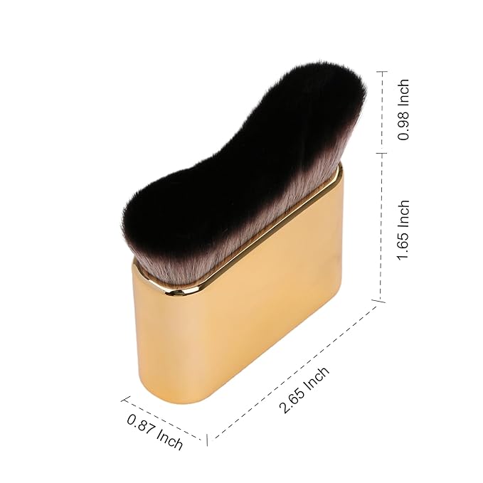 UNIMEIX Self Tanner Brush Sunscreen Body Makeup Brush Kabuki Blend Applicator Spray Tan Blending Beauty Brush for Body Coverage Perfector(Yellow)