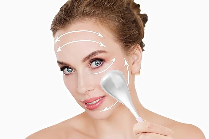 Pfefe Cryo Sticks and Ice Globes Set, Stainless Steel Face Beauty Cooling Freeze Massage Spa Globes with Storage Case