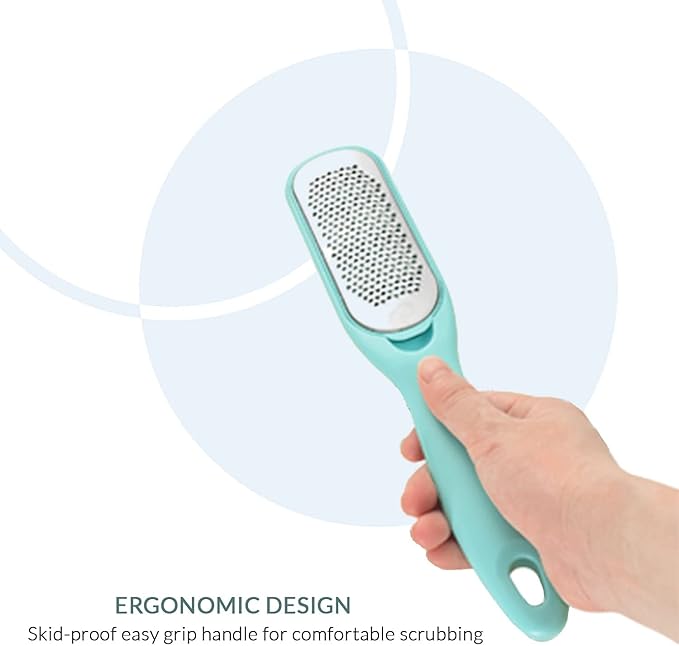 Callus & Dead Skin Remover – Dual-Sided - for Wet & Dry Exfoliation: Scrub, File & Rasp for Smooth Feet - Pedicure Tool - Foot File Callus Remover Tool - Pedicure Kit
