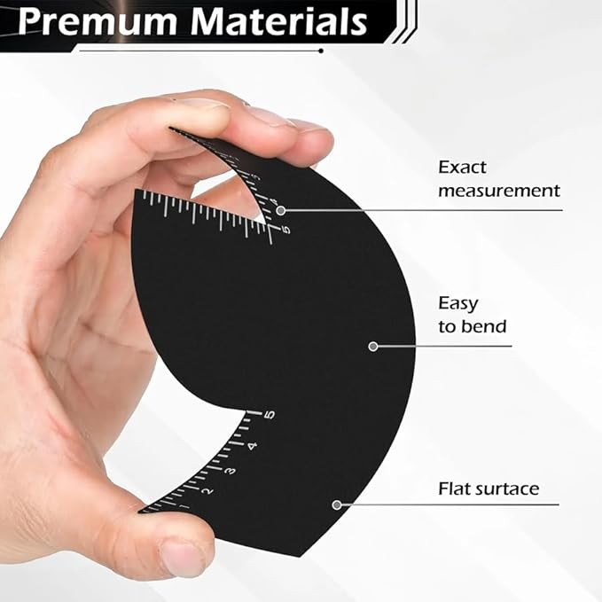Beard Shaper Tool for Men Professional Beard Line Up & Edging Kit with Measurement Guide Head Shaping Styling Tool for Hairline, Neckline, Cheek Lines