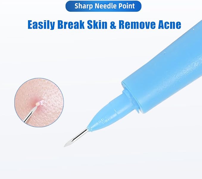 2 Pack of Disposable Sterile Acne Remover Tools Safe Pimple Popper Tool Aseptic Blackhead Remover Tools Sanitary Comedone Extractor Tool Pimple Extractor Tool