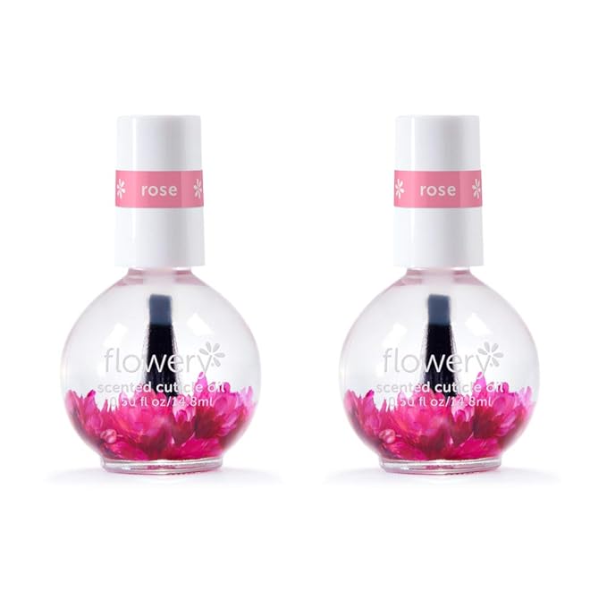 Flowery Rose Scented Cuticle Oil, 0.5 oz - 2 Pack