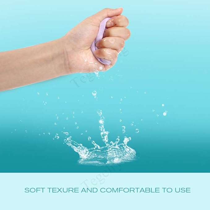 Facial Sponge Compressed,120 Count PVA Professional Makeup Removal Round Face Wash Sponges Spa Pads Exfoliating Cleansing for Women,Blue,Purple,Green