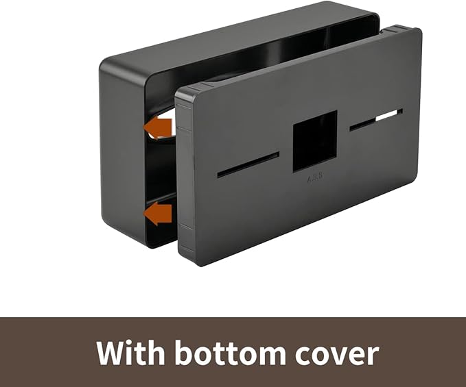 Tissue Box Cover, Rectangular Black Wall Mounted Facial Paper Holder Dispenser, Prefert for Storage on Bathroom Vanity, Kitchen, Night Stand, Countertops Office and Car.