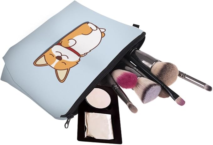 Deanfun Small Makeup Case - Cute and Waterproof Cosmetic Bag for Women(Corgi D5-55061)