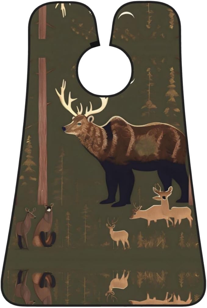 Loon Nature Bird Print Beard Bib Shaving Apron, Beard Hair Trimming Cape Gift For Dad