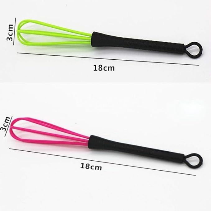 5Pcs Mini Hair Dye Mixing Whisks, Plastic Balloon Whisk for Salon Color Cream Blending, 7 x 1.2 Inch