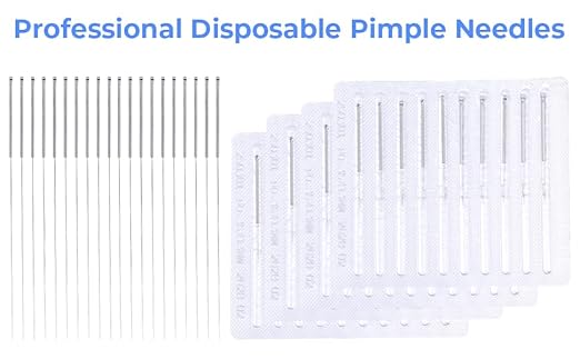 Disposable Pimple Needles, Acne Needle, Effective Blackhead and Blemish Remover Tools, Pimple Popper Tools for Clear Tool (50 PC)
