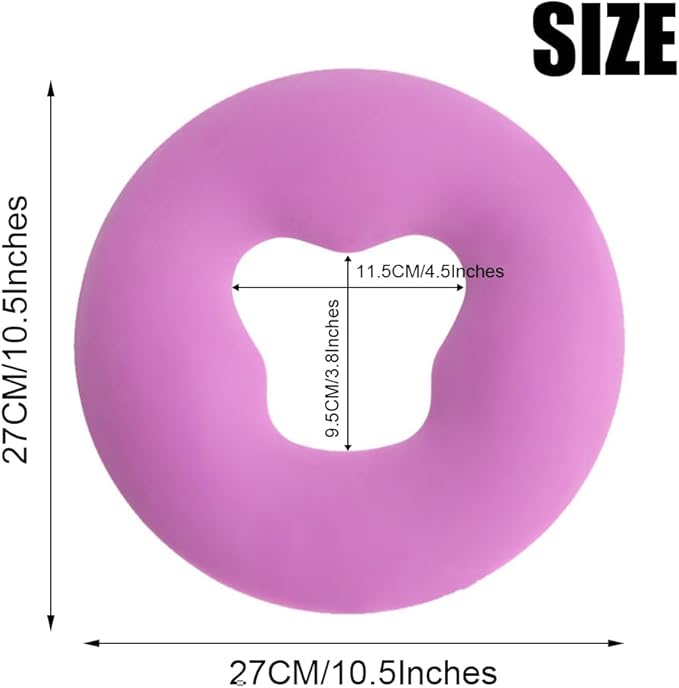 Silicone Face Massage Pillow,SPA Beauty Face Relax Headrest,Salon Skin Care Soft Overlay Travel Head Support,Purple