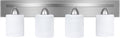 Bathroom Vanity Light Fixture, 4-Light Modern Bathroom Lights with Glass Shade, Brushed Nickel Bath Lighting Fixtures Over Mirror, Hollywood Style Interior Wall Sconce for Makeup Dressing Table