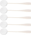 Long Handled Powder Puff, Body Lotion Applicator Water Absorption 5pcs Soft PVA Tight Skin Comfortable Hold for Home Use(White)