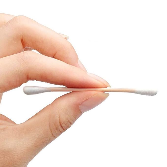 Cotton Swabs, 1200 Count Bamboo Sticks Cotton Swabs Cotton Buds with Wooden Handles For Ears Makeup or Nails Personal Care