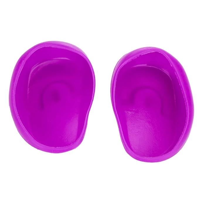 3 Pairs Waterproof Silicone Ear Covers Hairdressing Dye Coloring Ear Cover Earmuff Protectors Ear Cap Salon Hair Styling Tool for Hairdressing Shop and Home Personal Use (Random Color)