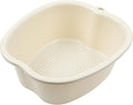 JOYMAY Foot Soaking Bath Basin, Soaking Tub, Large Basin, Feet Pedicure|Foot Massager, Ideal for Relaxation & Stress Relief - Perfect for Home & Spa Use (White)