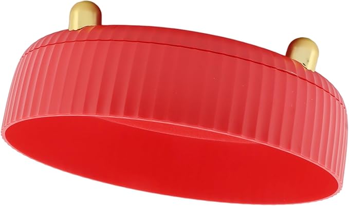Fydun Rotating Plate, 360 Degree Storage Rack Organizer Round Cosmetic Shelf Basket Turntable for Kitchen Cabinet Pantry Small White Lazy Susans Refrigerator (Red)