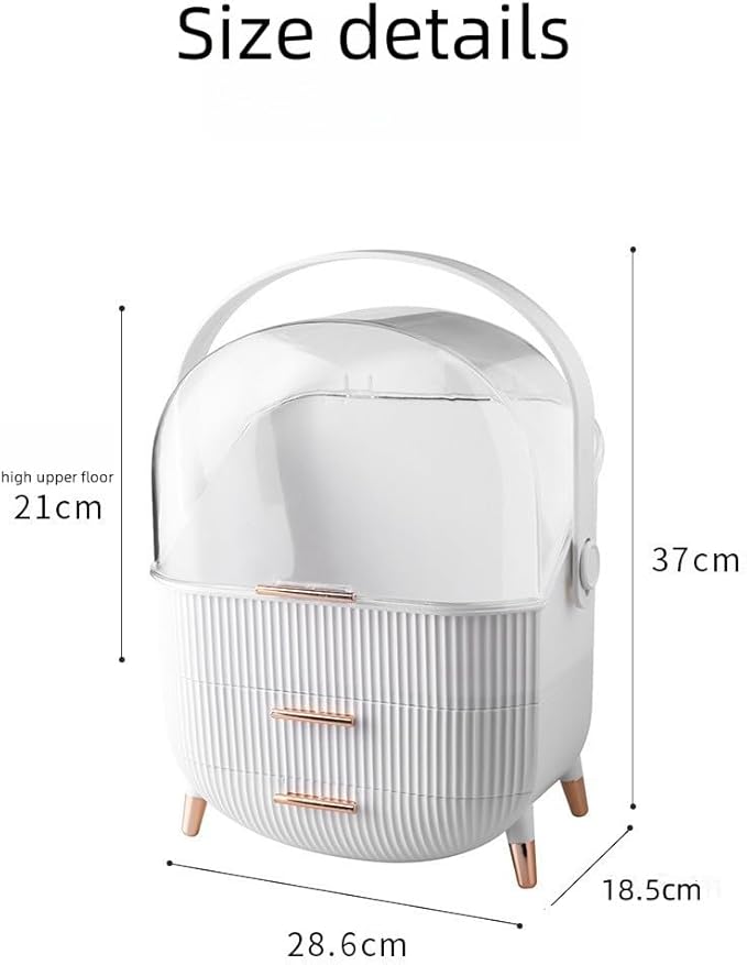 Egg Makeup Organizer, Egg Shape(Oval) Makeup Storage Box Countertop Portable Vanity Cosmetics Organizer