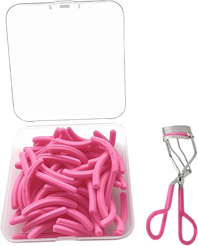 36Pack Compatible with Tweezerman Neon Pink Comfort Grip Eyelash Curler Refills,Silicone Rubber Eye lash Curlers Refill Compatible with Tweezerman Neon Pink Comfort Grip Eyelash Curler.