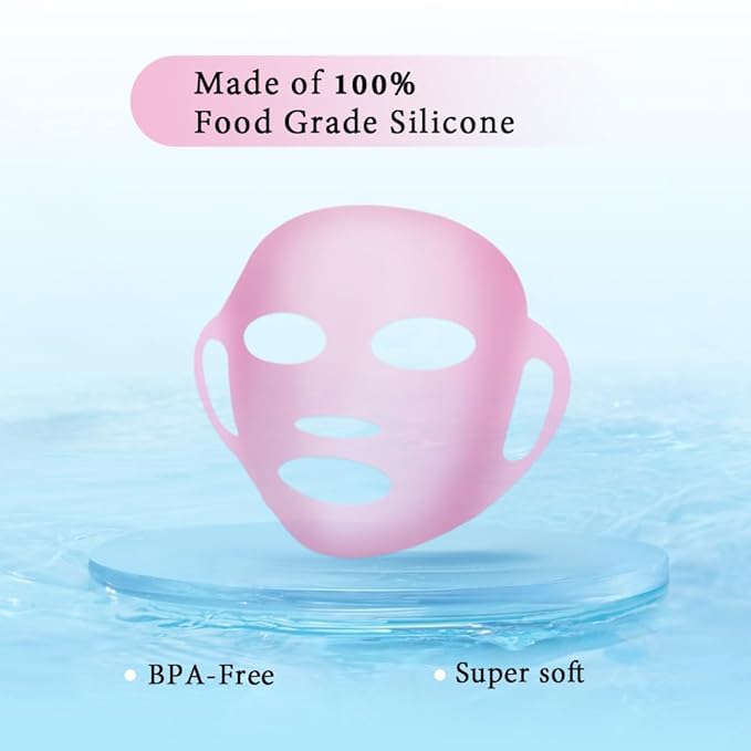 Silicone Face Mask Cover and Ice Face Pack Mask, Cooling Hot Eye Face Compress Reusable Skin Care Gift Set for Women Acid Puffiness Relief Swelling Migraine Beauty Spa Essentials