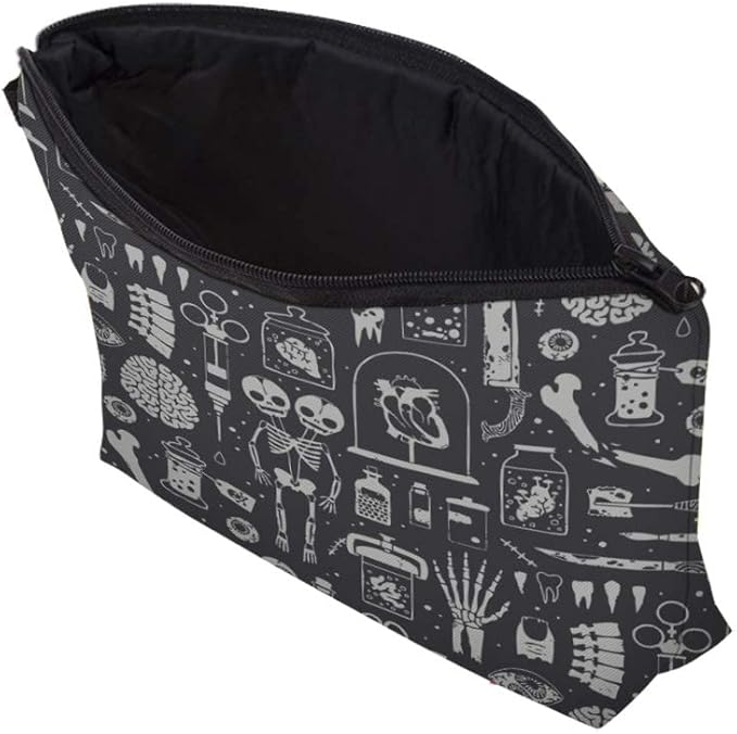 Deanfun Small Makeup Case - Cute and Waterproof Cosmetic Bag for Women(Happy Halloween D5-52254)