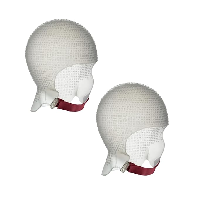 DOMPEL Sparta 2.4K Silicone Highlight Hair Cap | 2,400 Strategically Positioned Holes | Hair Coloring Highlighting Cap & Hook Hair Salon | Reusable silicone cap with metal needle (2 PCS)