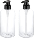 Bynccea Pump Bottle 16 oz/500 ml Empty Shampoo Pump Bottles Dispenser Portable Pump Plastic Bottles for Shampoo and Conditioner Liquid